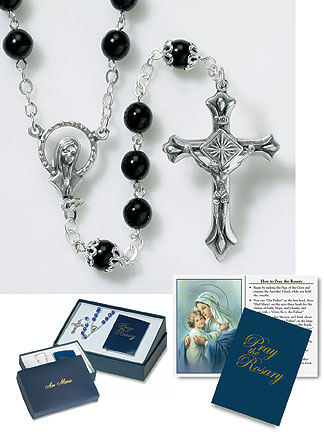 Gift Set with Black Rosary